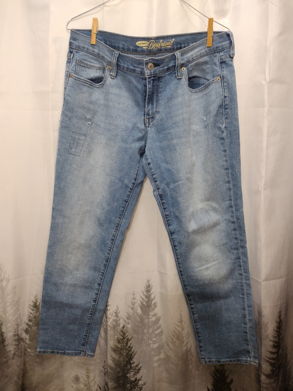 Old Navy Light Blue Boyfriend Jeans - Denim